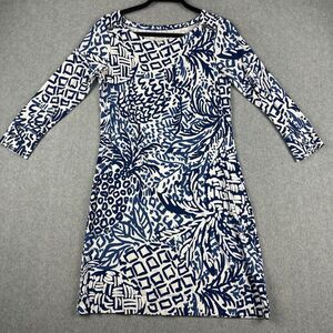Lilly Pulitzer Blue and White Long Sleeve Marlowe Dress